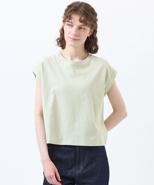 MACKINTOSH PHILOSOPHY(マッキントッシュ フィロソフィー)の「リネンミックスドルマンTシャツ(Tシャツ/カットソー・レディース・ブラウン系その他4/ピンク系その他2/ブラック/グリーン系その他/ライトブルー/パープル系その他/オフホワイト・38)」の4枚目の写真