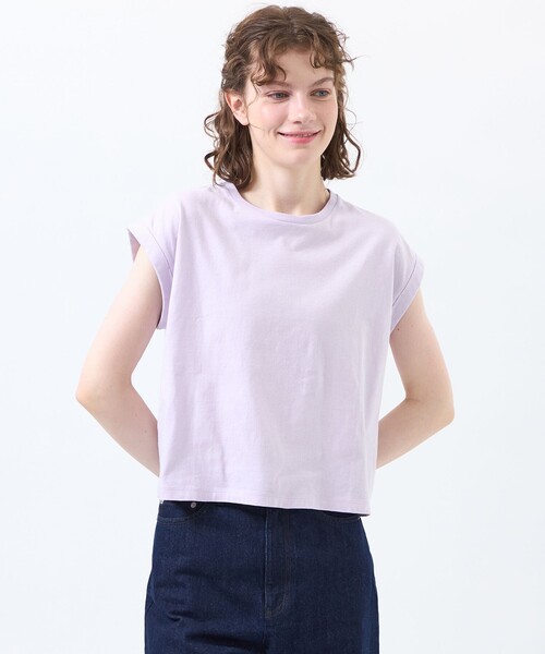 MACKINTOSH PHILOSOPHY(マッキントッシュ フィロソフィー)の「リネンミックスドルマンTシャツ(Tシャツ/カットソー・レディース・ブラウン系その他4/ピンク系その他2/ブラック/グリーン系その他/ライトブルー/パープル系その他/オフホワイト・38)」の6枚目の写真