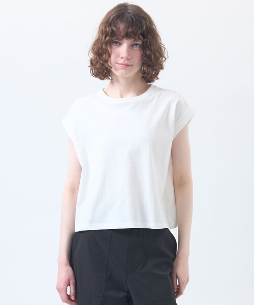 MACKINTOSH PHILOSOPHY(マッキントッシュ フィロソフィー)の「リネンミックスドルマンTシャツ(Tシャツ/カットソー・レディース・ブラウン系その他4/ピンク系その他2/ブラック/グリーン系その他/ライトブルー/パープル系その他/オフホワイト・38)」の2枚目の写真