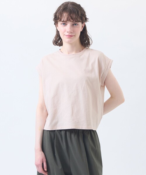 MACKINTOSH PHILOSOPHY(マッキントッシュ フィロソフィー)の「リネンミックスドルマンTシャツ(Tシャツ/カットソー・レディース・ブラウン系その他4/ピンク系その他2/ブラック/グリーン系その他/ライトブルー/パープル系その他/オフホワイト・38)」の7枚目の写真