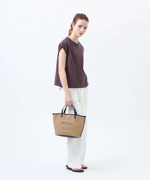 MACKINTOSH PHILOSOPHY(マッキントッシュ フィロソフィー)の「リネンミックスドルマンTシャツ(Tシャツ/カットソー・レディース・ブラウン系その他4/ピンク系その他2/ブラック/グリーン系その他/ライトブルー/パープル系その他/オフホワイト・38)」の12枚目の写真
