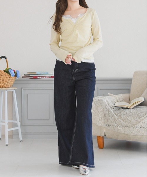 MISCH MASCH(ミッシュマッシュ)の「2026春夏新作 リボンポケットデニムパンツ(デニムパンツ・レディース・ブルー・M/S)」の15枚目の写真