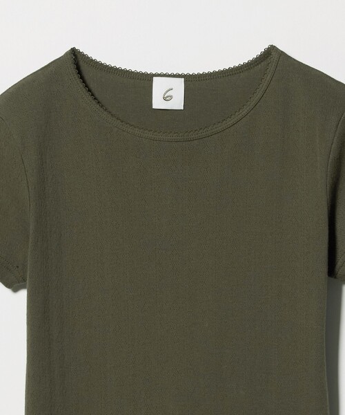 6(ロク)の「<6(ROKU)>パターンメッシュ Tシャツ(Tシャツ/カットソー・レディース・ライトピンク/オリーブ/ブラック・FREE)」の15枚目の写真