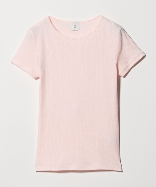 6(ロク)の「<6(ROKU)>パターンメッシュ Tシャツ(Tシャツ/カットソー・レディース・ライトピンク/オリーブ/ブラック・FREE)」の12枚目の写真