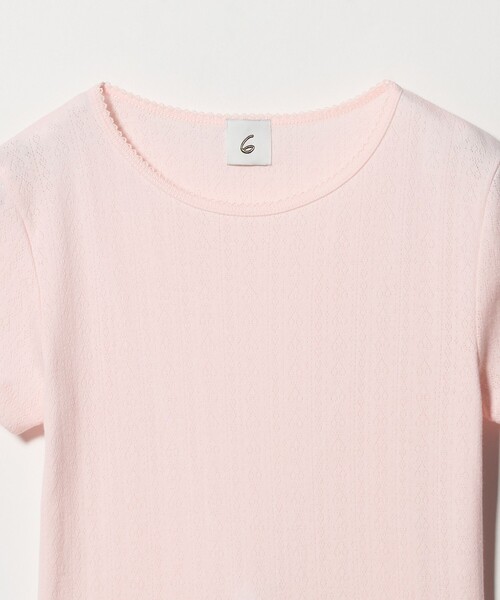 6(ロク)の「<6(ROKU)>パターンメッシュ Tシャツ(Tシャツ/カットソー・レディース・ライトピンク/オリーブ/ブラック・FREE)」の10枚目の写真