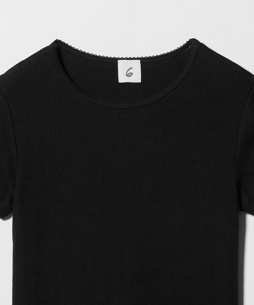 6(ロク)の「<6(ROKU)>パターンメッシュ Tシャツ(Tシャツ/カットソー・レディース・ライトピンク/オリーブ/ブラック・FREE)」の6枚目の写真