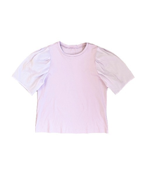 Nunc.(ヌンク)の「パフスリーブシアー切替プルオーバー(Tシャツ/カットソー・レディース・ネイビー/ラベンダー/オフホワイト・FREE)」の20枚目の写真
