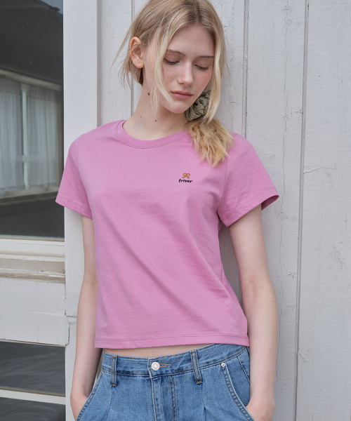 FRIVER07（フリバー07）の「Mini pretzel logo t-shirt [FRSP08TS15]_Pink（Tシャツ/カットソー・レディース・PINK・FREE）」の2枚目の写真