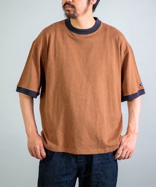 Tieasy（ティージー）の「[Tieasy] HDCS Light Linger Big Crew Tee / リンガービックTシャツ（Tシャツ/カットソー・メンズ・ブラウン/スミクロ/アイボリー・4/3）」の3枚目の写真