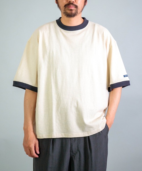 Tieasy（ティージー）の「[Tieasy] HDCS Light Linger Big Crew Tee / リンガービックTシャツ（Tシャツ/カットソー・メンズ・ブラウン/スミクロ/アイボリー・4/3）」の2枚目の写真