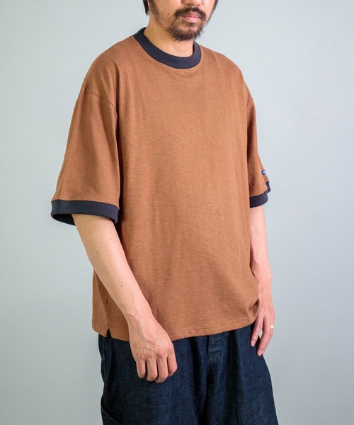 Tieasy（ティージー）の「[Tieasy] HDCS Light Linger Big Crew Tee / リンガービックTシャツ（Tシャツ/カットソー・メンズ・ブラウン/スミクロ/アイボリー・4/3）」の4枚目の写真