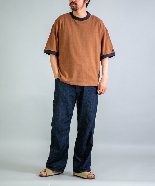 Tieasy（ティージー）の「[Tieasy] HDCS Light Linger Big Crew Tee / リンガービックTシャツ（Tシャツ/カットソー・メンズ・ブラウン/スミクロ/アイボリー・4/3）」の5枚目の写真