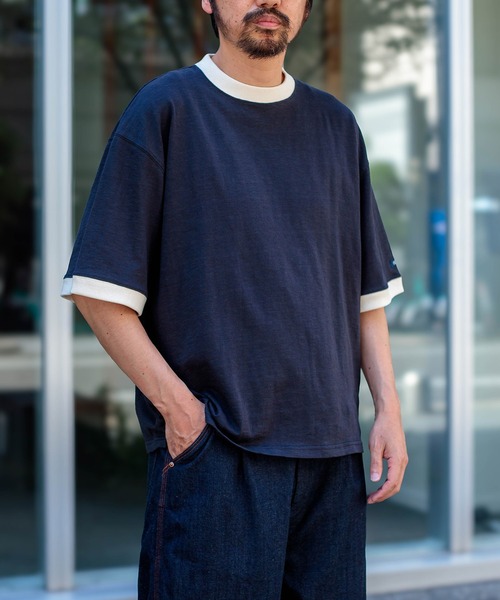 Tieasy（ティージー）の「[Tieasy] HDCS Light Linger Big Crew Tee / リンガービックTシャツ（Tシャツ/カットソー・メンズ・ブラウン/スミクロ/アイボリー・4/3）」の8枚目の写真