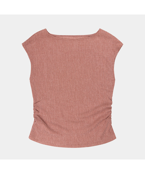 PIGMENT(ピグメント)の「クリーミーシワタンクトップ (HLVT260306)(Tシャツ/カットソー・レディース・カーキ/ブルー/レンガ/チャコール・FREE)」の4枚目の写真