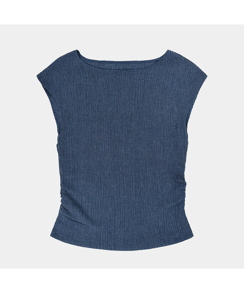 PIGMENT(ピグメント)の「クリーミーシワタンクトップ (HLVT260306)(Tシャツ/カットソー・レディース・カーキ/ブルー/レンガ/チャコール・FREE)」の3枚目の写真