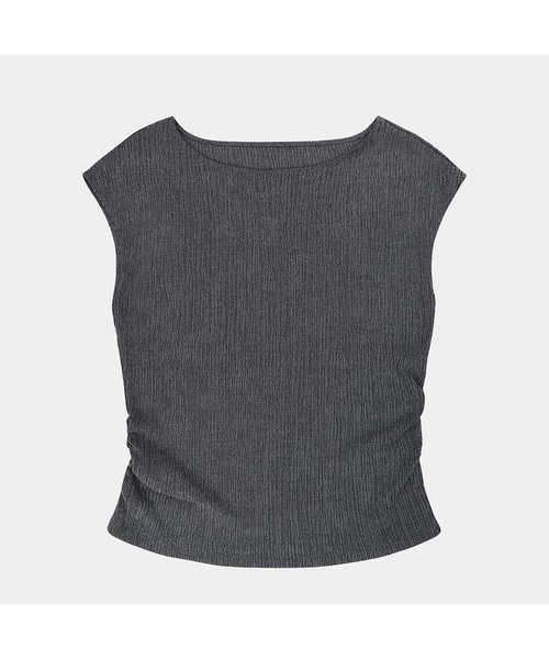 PIGMENT(ピグメント)の「クリーミーシワタンクトップ (HLVT260306)(Tシャツ/カットソー・レディース・カーキ/ブルー/レンガ/チャコール・FREE)」の1枚目の写真