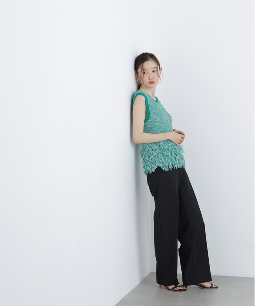N.(N. Natural Beauty Basic)(エヌエヌナチュラルビューティーベーシック)の「フリンジニット(ニット/セーター・レディース・グリーン系/ブラック系その他2/ブラウン系その他・フリ-)」の22枚目の写真