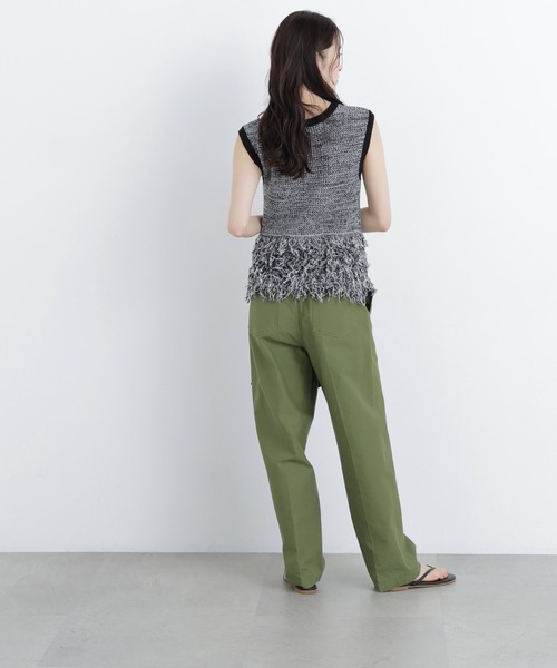 N.(N. Natural Beauty Basic)(エヌエヌナチュラルビューティーベーシック)の「フリンジニット(ニット/セーター・レディース・グリーン系/ブラック系その他2/ブラウン系その他・フリ-)」の10枚目の写真