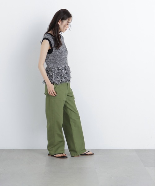 N.(N. Natural Beauty Basic)(エヌエヌナチュラルビューティーベーシック)の「フリンジニット(ニット/セーター・レディース・グリーン系/ブラック系その他2/ブラウン系その他・フリ-)」の11枚目の写真