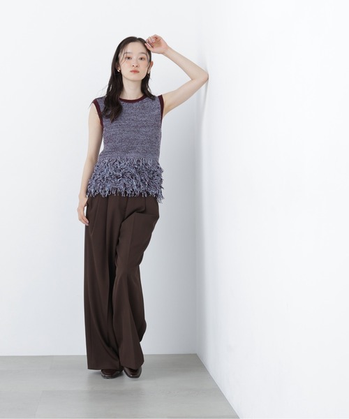 N.(N. Natural Beauty Basic)(エヌエヌナチュラルビューティーベーシック)の「フリンジニット(ニット/セーター・レディース・グリーン系/ブラック系その他2/ブラウン系その他・フリ-)」の15枚目の写真