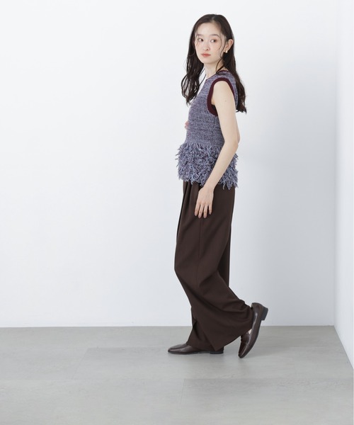 N.(N. Natural Beauty Basic)(エヌエヌナチュラルビューティーベーシック)の「フリンジニット(ニット/セーター・レディース・グリーン系/ブラック系その他2/ブラウン系その他・フリ-)」の16枚目の写真