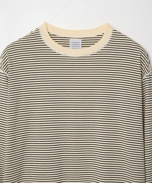 GOOD PEOPLE GOOD STITCHING GOOD PRODUCT（グッドピープルグッドスティッチンググッドプロダクト）の「【GOOD PEOPLE GOOD STITCHING GOOD PRODUCT/グッドピープルグッドスティッチンググッドプロダクト】Crew Neck Long Sleeve（Tシャツ/カットソー・メンズ・キナリ/ブラック・L/M/XL）」の4枚目の写真