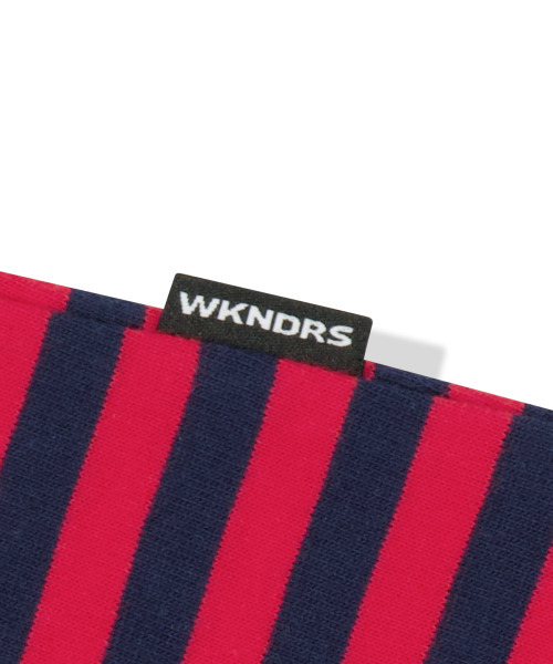 WKNDRS（ウィーキャンドース）の「[WKNDRS x GWAXNG] DULLY STRIPED T-SHIRT (RED)（Tシャツ/カットソー・レディース・その他・SMALL/MEDIUM/LARGE/X-LARGE）」の4枚目の写真