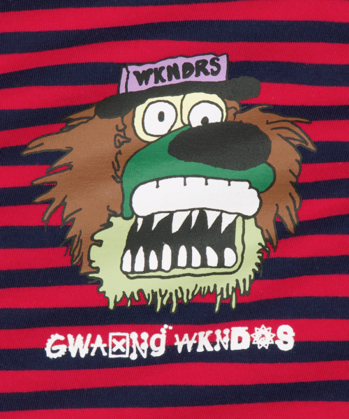 WKNDRS（ウィーキャンドース）の「[WKNDRS x GWAXNG] DULLY STRIPED T-SHIRT (RED)（Tシャツ/カットソー・レディース・その他・SMALL/MEDIUM/LARGE/X-LARGE）」の5枚目の写真
