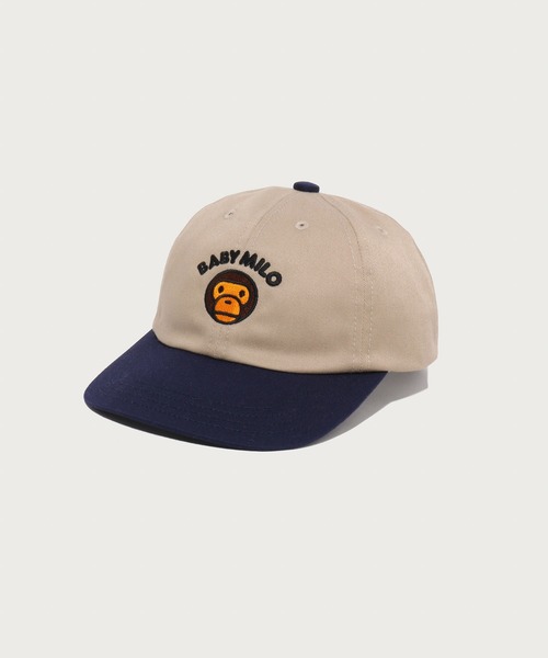 A BATHING APE(アベイシングエイプ)の「BABY MILO EMBROIDERY CAP(キャップ・キッズ・ベージュ/アイボリー・FREE)」の2枚目の写真