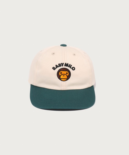 A BATHING APE(アベイシングエイプ)の「BABY MILO EMBROIDERY CAP(キャップ・キッズ・ベージュ/アイボリー・FREE)」の3枚目の写真