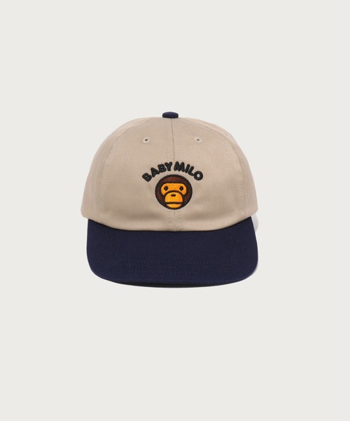 A BATHING APE(アベイシングエイプ)の「BABY MILO EMBROIDERY CAP(キャップ・キッズ・ベージュ/アイボリー・FREE)」の4枚目の写真