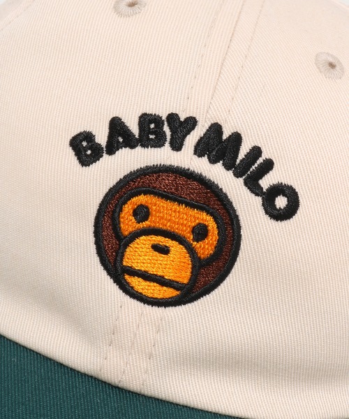 A BATHING APE(アベイシングエイプ)の「BABY MILO EMBROIDERY CAP(キャップ・キッズ・ベージュ/アイボリー・FREE)」の7枚目の写真