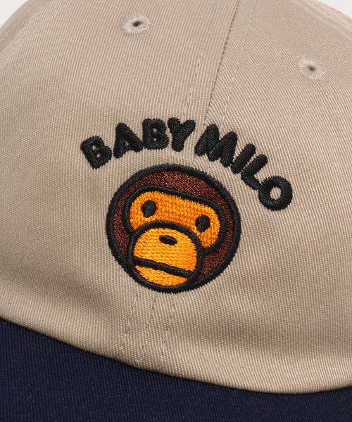 A BATHING APE(アベイシングエイプ)の「BABY MILO EMBROIDERY CAP(キャップ・キッズ・ベージュ/アイボリー・FREE)」の8枚目の写真