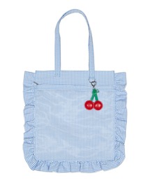 WEGO/【26春夏新作】チェリーフリルうちわトート