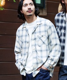 BEN DAVIS | OMBRE CHECK OP COL SHIRTS/オンブレチェックシャツ(シャツ/ブラウス)