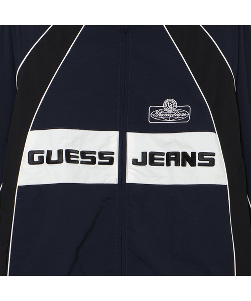 GUESS JEANS(ゲスジーンズ)の「GUESS JEANS Crinkle Track Jacket ジャケット ナイロンジャケット ウィンドブレイカー(ナイロンジャケット・メンズ・ネイビー・SMALL/MEDIUM/LARGE/X-LARGE/XX-LARGE)」の6枚目の写真