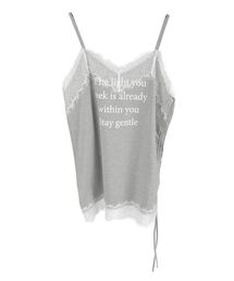 :ETHROF（イーサオブ）の「SIDE-DROST LACE DOCKING LOGO CAMISOLE（キャミソール）」