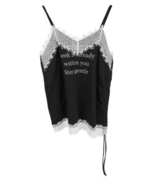 :ETHROF（イーサオブ）の「SIDE-DROST LACE DOCKING LOGO CAMISOLE（キャミソール）」