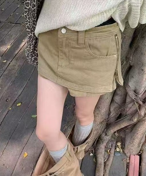 Vipoa(ヴィポア)の「Denim short culotte(デニムパンツ・レディース・カーキ・MEDIUM/SMALL)」の19枚目の写真