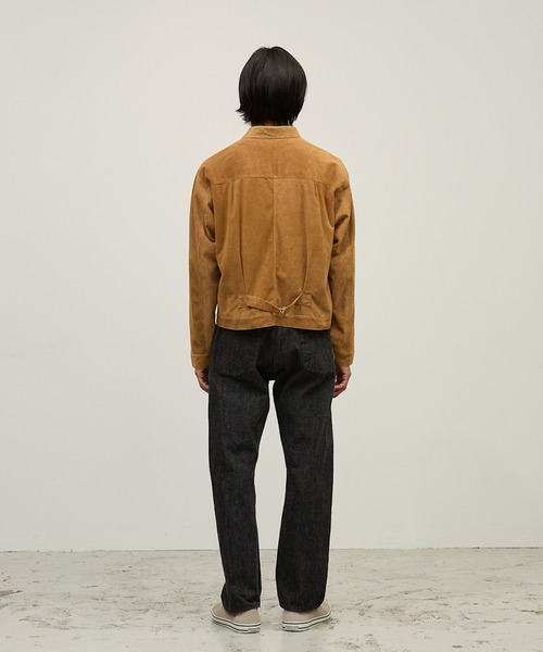 REMI RELIEF（レミレリーフ）の「REMI RELIEF/レミレリーフ スウェード大戦モデル JKT ヴィンテージ デニムジャケット メンズ レディース 2026年 秋 秋服 冬 冬服（ブルゾン・メンズ・ベージュ・M/L/XL）」の5枚目の写真