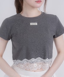 レースヘムTシャツ