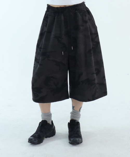 FUZZY SCAN（ファジスキャン）の「カモクロスアイレットバミューダパンツチャコール（その他パンツ・レディース・チャコール・ONE SIZE/TWO）」の5枚目の写真