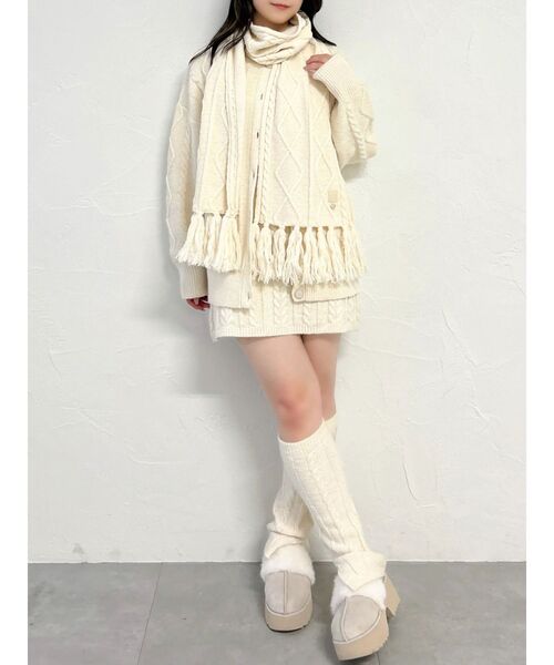 dazzlin(ダズリン)の「ベルトムートンライクサボ(その他シューズ・レディース・アイボリー/ブラウン・LARGE/MEDIUM)」の17枚目の写真