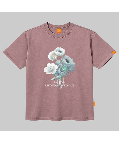 LLAMO(エラモ)の「ビューティーフラワー 半袖Tシャツ 男女共用 ビッグサイズ S 4XL(Tシャツ/カットソー・レディース・ホワイト/ブラック/ネイビー/ピンク・SMALL/MEDIUM/LARGE/X-LARGE/2XL/4XL/3XL)」の4枚目の写真