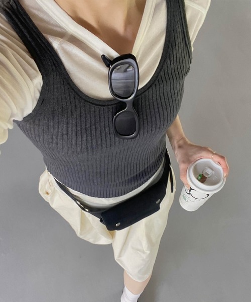 ISOOK(アイスー)の「ボリュームワイドハーフパンツ(kiharu select) / バミューダパンツ ショートパンツ ウエストゴム イージーパンツ(その他パンツ・レディース・アイボリー/ブラック・FREE)」の5枚目の写真