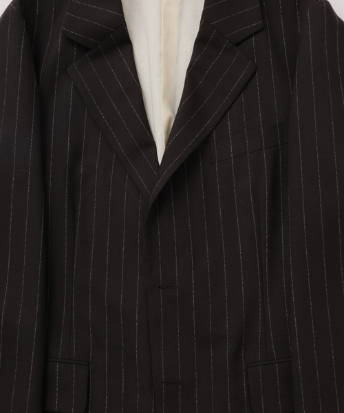 UNFOLLOW(アンフォロー)の「【FOLL / フォル】old stripe wool hand sewing jacket(テーラードジャケット・メンズ・ブラウン・2/3)」の4枚目の写真