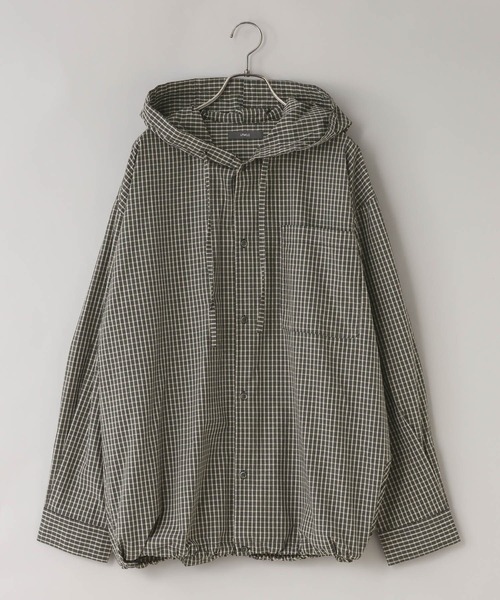 LOWRYS FARM（ローリーズファーム）の「【LFM(U)】チェックフーディシャツ　 1054281（シャツ/ブラウス・メンズ・ブラック/ボルドー/ベージュ・LARGE/MEDIUM）」の10枚目の写真