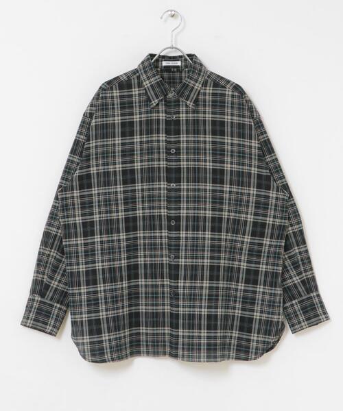FORK&SPOON（フォークアンドスプーン）の「FORK&SPOON　シアーチェックシャツ（シャツ/ブラウス・レディース・ブラック/ベージュ・1）」の10枚目の写真