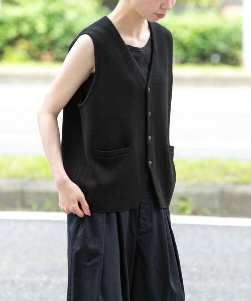 EKAL（エカル）の「ミラノリブベスト（ベスト・レディース・グレー/ブラック・ONE）」の21枚目の写真