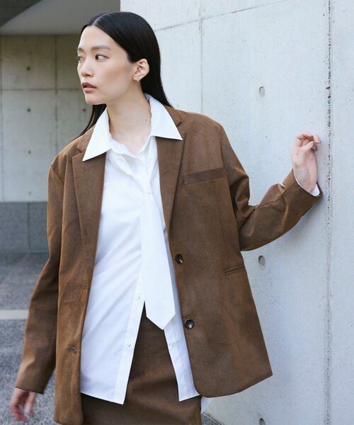 UNFORM(アンフォーム)の「【2026AW Debut】【UNFORM】タイ付きオーバーシャツ(シャツ/ブラウス・レディース・ホワイト/サックスブルー・FREE)」の6枚目の写真